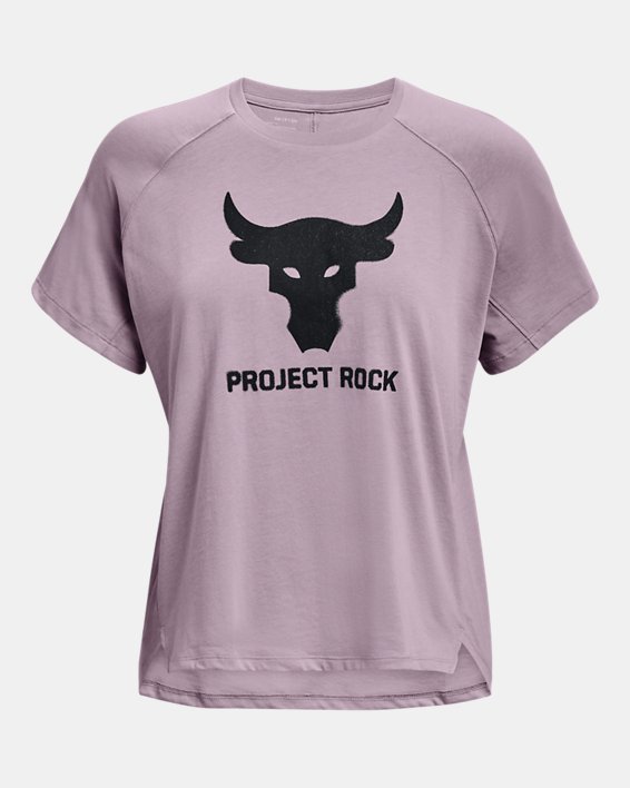 Women's Project Rock Graphic Short Sleeve, Purple, pdpMainDesktop image number 4